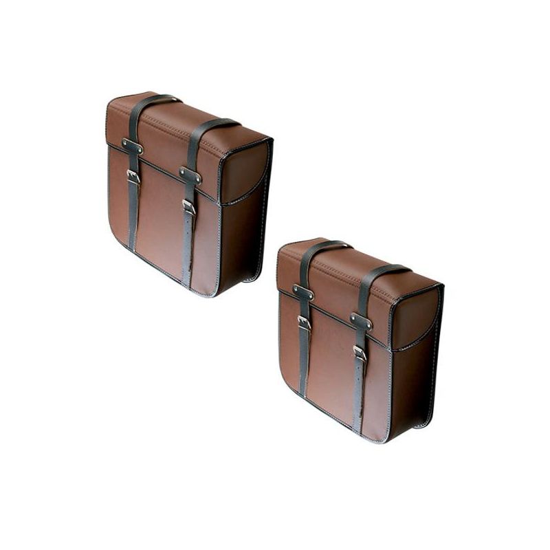 sacoche marron porte bagage vélo mobylette vélomoteur vintage