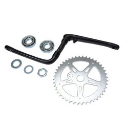 change crankset BMX silver monobloc 44 teeth bmx bike