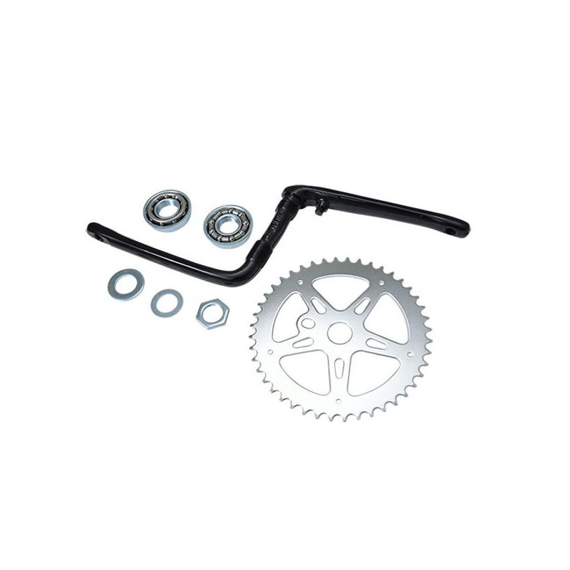 change crankset BMX silver monobloc 44 teeth bmx bike