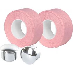 guidoline vélo vintage Velox  coton rose pastel