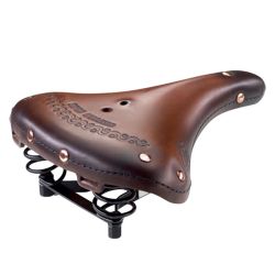 Selle en cuir marron pour vélo de ville rétro Monte Grappa 1990