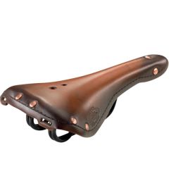 selle en cuir marron pour vélo ancien  vintage rétro