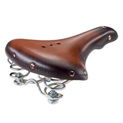 Leather sadlle for old bicycle Monte Grappa brown