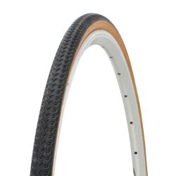 pneu Deli Tire 700x28C  noir et marron vélo vintage