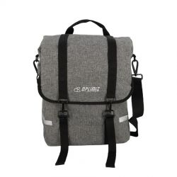 Grey 17-litre polyester bike carrier bag