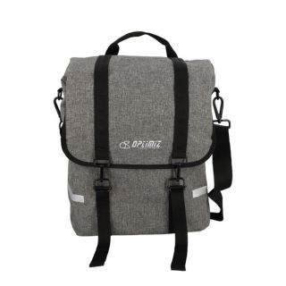 Sacoche vélo porte bagage gris 17 litres polyester