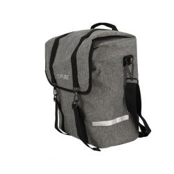 Sacoche vélo porte bagage gris 17 litres polyester