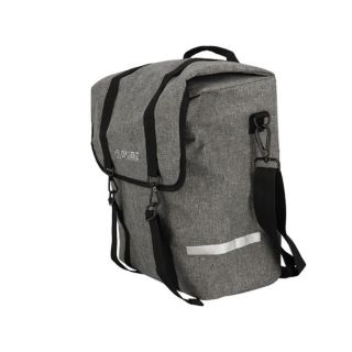 Sacoche vélo porte bagage gris 17 litres polyester