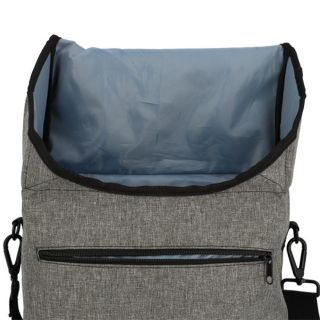 Sacoche vélo porte bagage gris 17 litres polyester
