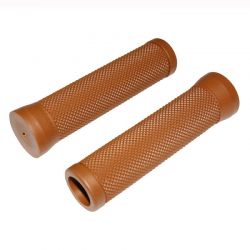 poignées  grip vélo marron confortable anti choc pas cher éco