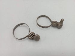 Vintage bicycle pump mounting clamps, 1920s, 1930s, 1940s