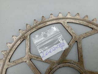 Aluvac Duralumin 46-tooth chainring for racing bikes from the 1930s, 1940s and 1950s